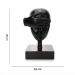 Escultura Decorativa Máscara Rosto Cego em Cerâmica Grafite 25x15 cm - D'Rossi