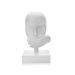 Escultura Decorativa Máscara Rosto Silêncio Branco 25x15 cm - D'Rossi