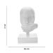 Escultura Decorativa Máscara Rosto Silêncio Branco 25x15 cm - D'Rossi