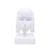 Escultura Decorativa Máscara Rosto Surdo Branco em Cerâmica 25x15x14 cm - D'rossi