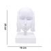 Escultura Decorativa Máscara Rosto Surdo Branco em Cerâmica 25x15x14 cm - D'rossi