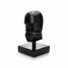 Escultura Decorativa Máscara Silêncio em Cerâmica Grafite 25x15 cm - D'Rossi