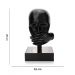 Escultura Decorativa Máscara Silêncio em Cerâmica Grafite 25x15 cm - D'Rossi