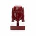 Escultura Decorativa Máscara Surdo em Cerâmica Vermelho Ocre 25x15 cm - D'Rossi