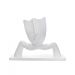 Escultura Decorativa Máscara com Base Descanso em Cerâmica Branco 23x30 cm - D'Rossi
