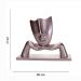 Escultura Decorativa Máscara com Base em Cerâmica Rosa Metal 23x30  cm - D'Rossi