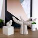 Escultura Decorativa Mãos em Poliresina Branco 17x10 cm - D'Rossi