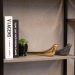 Escultura Decorativa Pássaro em Cerâmica Dourado 8x23x6 cm - D'Rossi