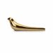 Escultura Decorativa Pássaro em Cerâmica Dourado 8x23x6 cm - D'Rossi
