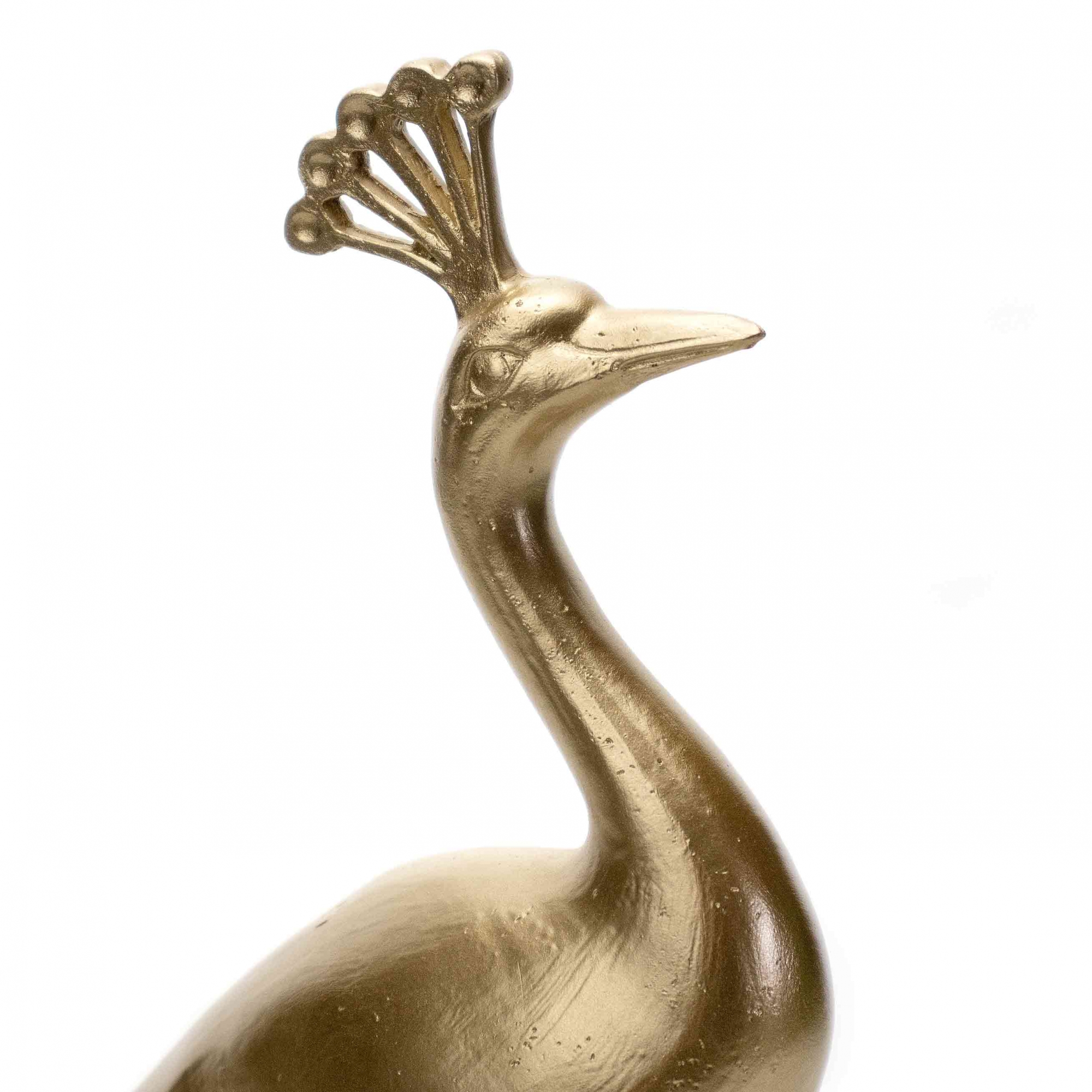 Escultura Decorativa Pavão 25x22 cm - D'Rossi