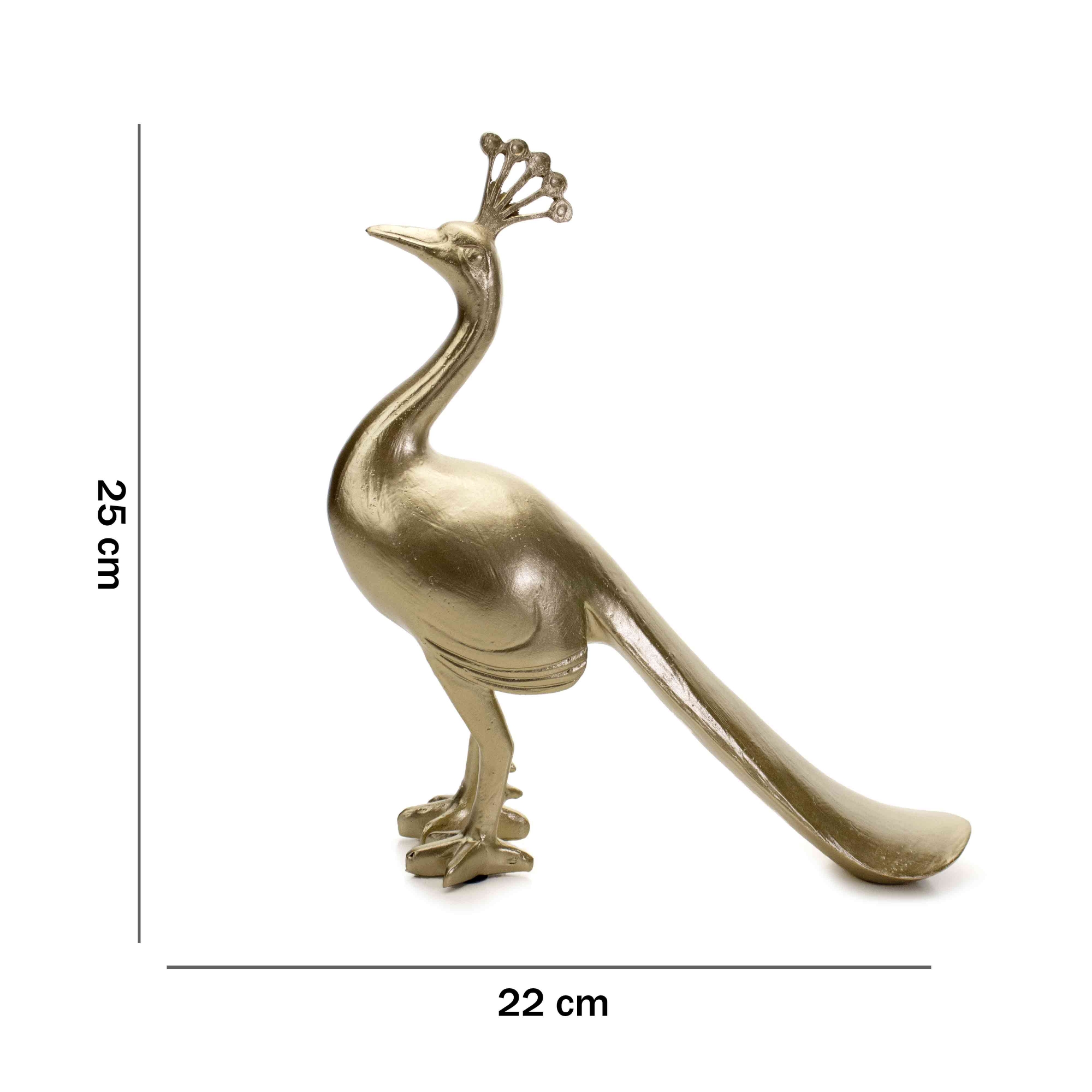 Escultura Decorativa Pavão 25x22 cm - D'Rossi