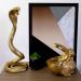 Escultura Decorativa Pelicano em Poliresina Dourado 20x23x11 cm - D'Rossi