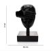 Escultura Decorativa Rosto Cego em Cerâmica Preto 25x15 cm - D'Rossi