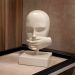 Escultura Decorativa Rosto Silêncio em Cerâmica Nude 25x15 - D'Rossi