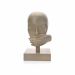 Escultura Decorativa Rosto Silêncio em Cerâmica Nude 25x15 - D'Rossi