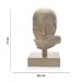 Escultura Decorativa Rosto Silêncio em Cerâmica Nude 25x15 - D'Rossi