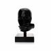 Escultura Decorativa Rosto Silêncio em Cerâmica Preto 25x15 - D'Rossi