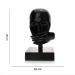 Escultura Decorativa Rosto Silêncio em Cerâmica Preto 25x15 - D'Rossi