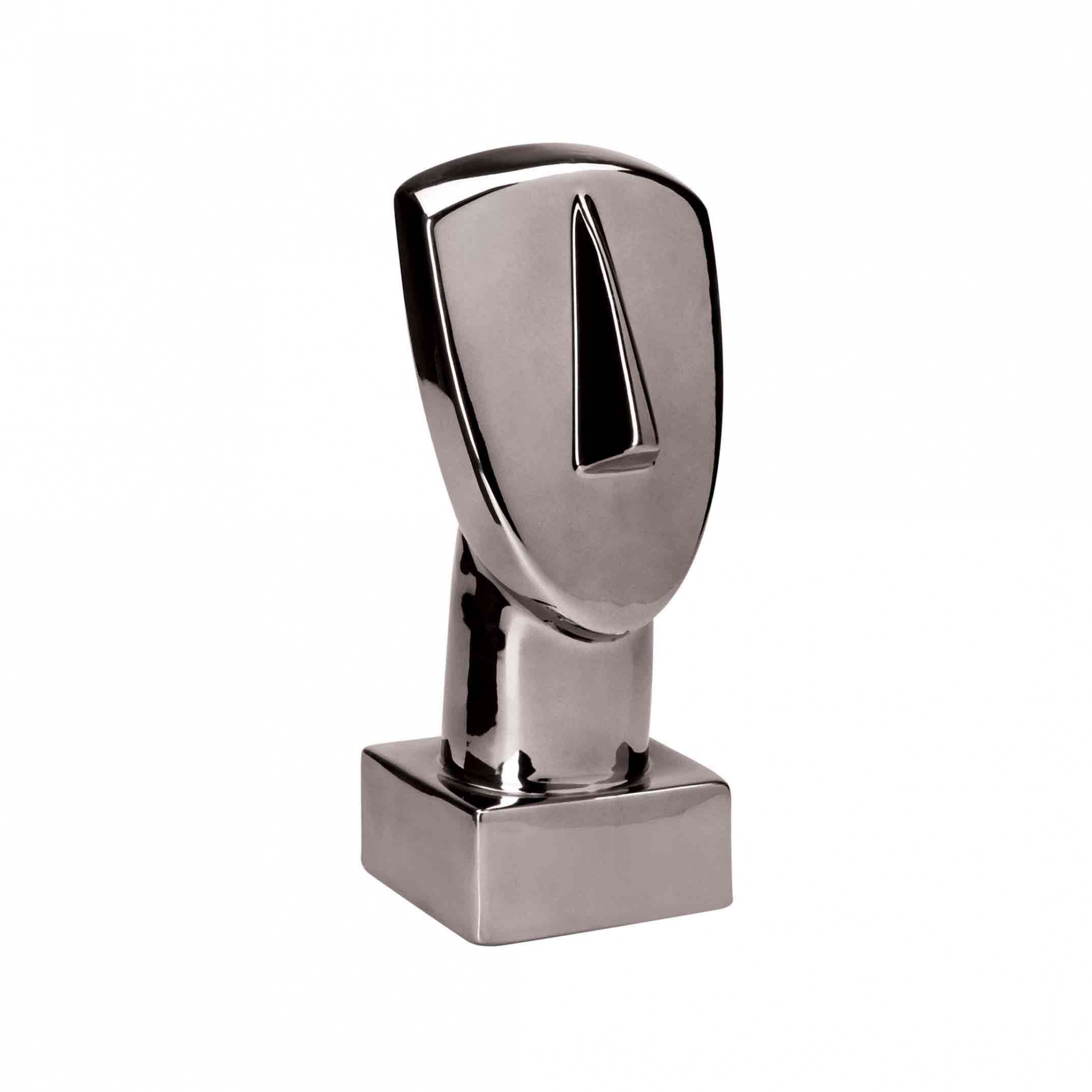 Escultura Decorativa em Cerâmica Face 29x11 cm - D'Rossi