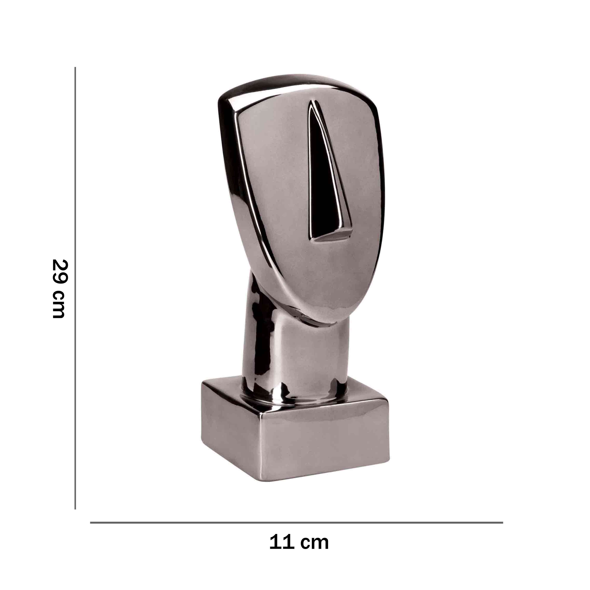 Escultura Decorativa em Cerâmica Face 29x11 cm - D'Rossi