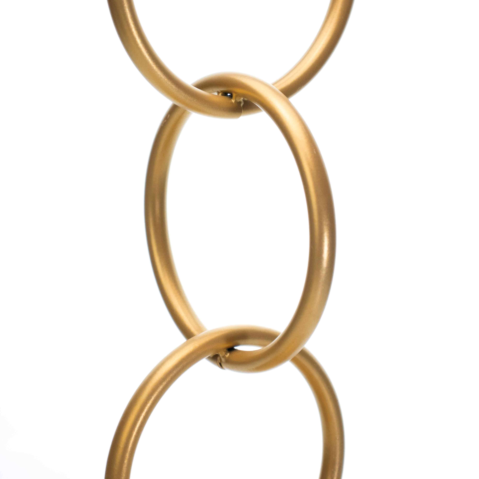 Escultura Decorativa em Metal Círculos Dourada 61x13 cm - D'Rossi