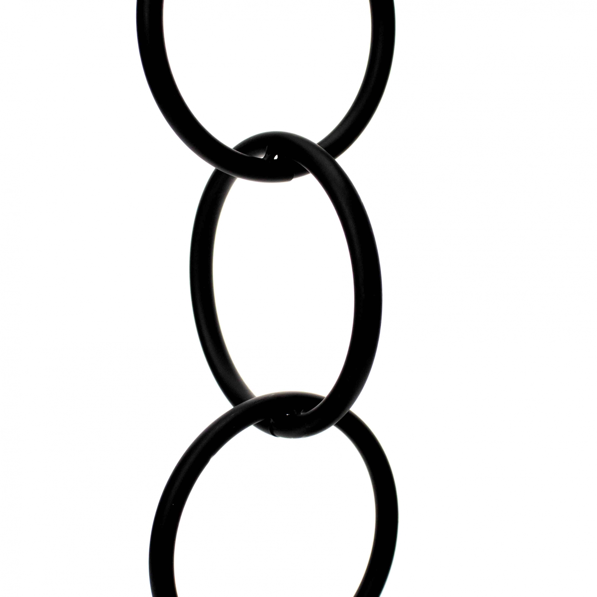 Escultura Decorativa em Metal Círculos Preto 61x13 cm - D'Rossi