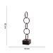 Escultura Decorativa em Metal Círculos Preto 61x13 cm - D'Rossi