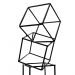 Escultura Decorativa em Metal Preto 23x48x23 cm - D'Rossi