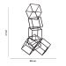 Escultura Decorativa em Metal Preto 23x48x23 cm - D'Rossi