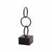 Escultura Decorativa em Metal Preto 41x13 cm - D'Rossi