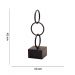 Escultura Decorativa em Metal Preto 41x13 cm - D'Rossi