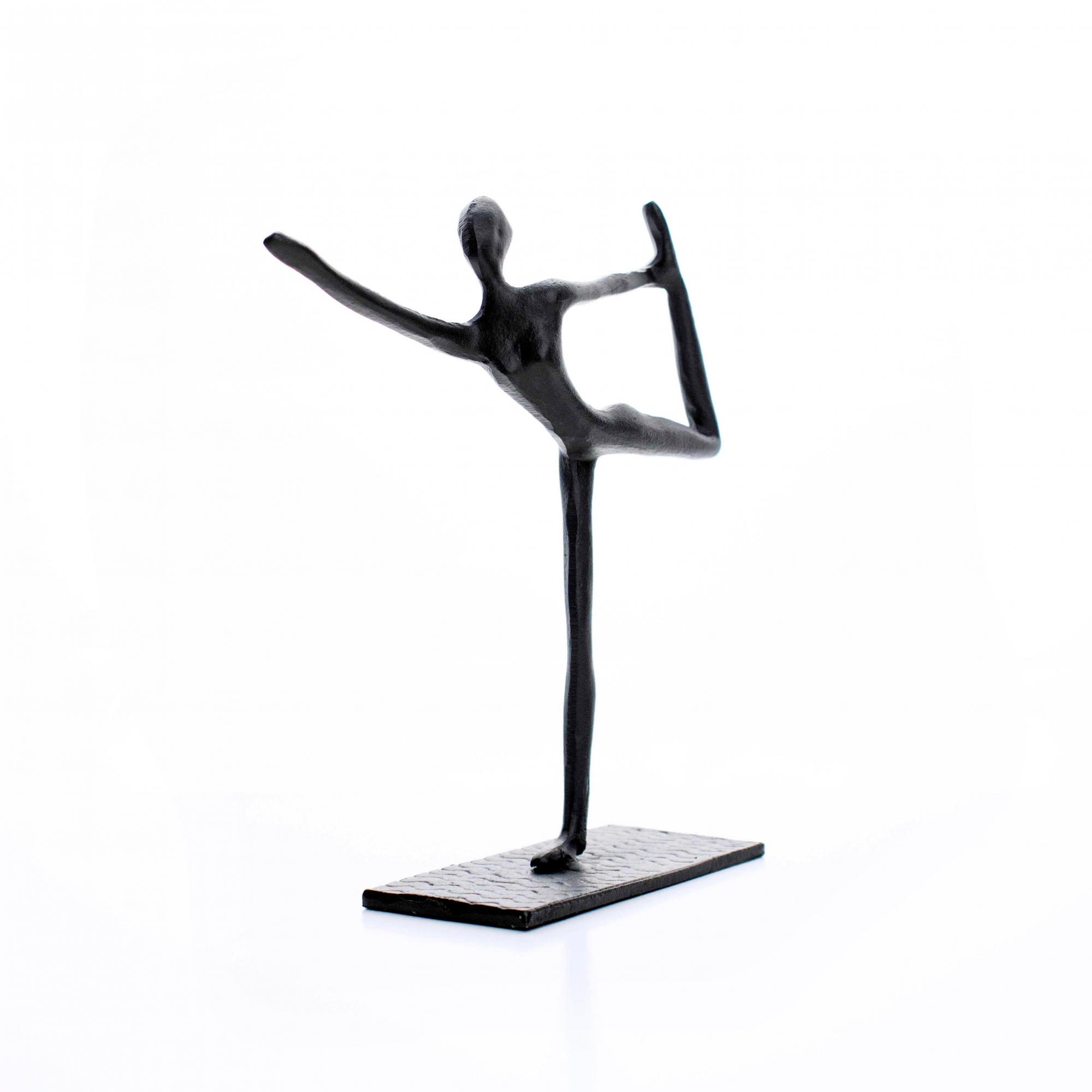 Escultura Decorativa em Metal Preto Equilíbrio 17x14 cm - D'Rossi