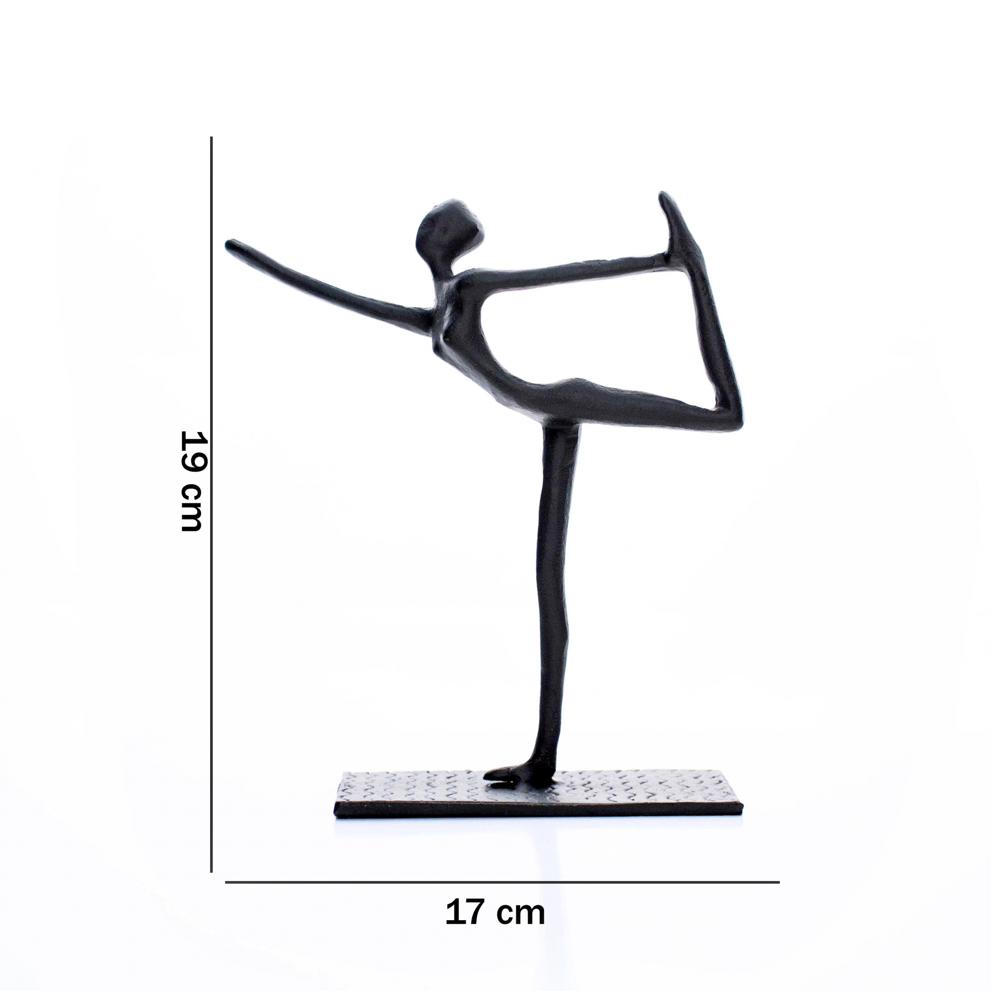 Escultura Decorativa em Metal Preto Equilíbrio 17x14 cm - D'Rossi