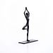 Escultura Decorativa em Metal Preto Yoga 20x12 cm - D'Rossi