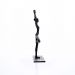 Escultura Decorativa em Metal Preto Yoga 20x12 cm - D'Rossi
