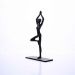 Escultura Decorativa em Metal Preto Yoga 20x12 cm - D'Rossi
