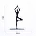 Escultura Decorativa em Metal Preto Yoga 20x12 cm - D'Rossi
