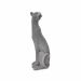 Escultura Decorativo Pantera em Poliresina Cinza 52x19x17 cm - D'Rossi