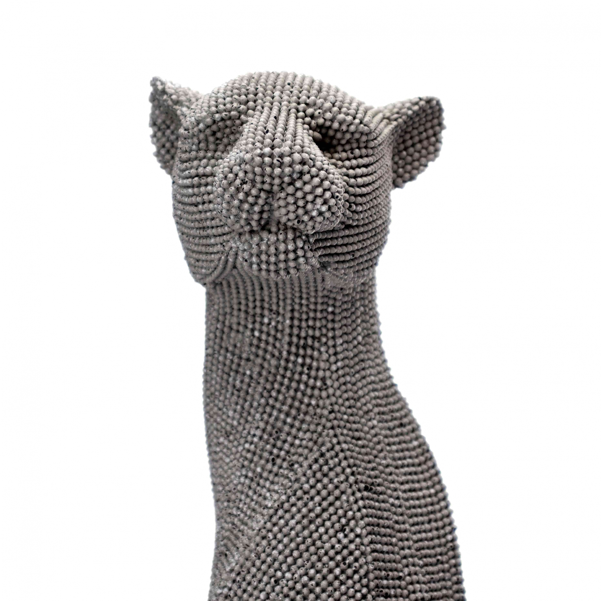 Escultura Decorativo Pantera em Poliresina Cinza 52x19x17 cm - D'Rossi