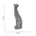 Escultura Decorativo Pantera em Poliresina Cinza 52x19x17 cm - D'Rossi