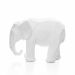 Escultura Elefante em Poliresina Branco 21x26 cm - D'Rossi