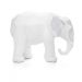 Escultura Elefante em Poliresina Branco 21x26 cm - D'Rossi