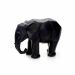 Escultura Elefante em Poliresina Preto 20x25x13 cm - D'Rossi