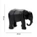 Escultura Elefante em Poliresina Preto 20x25x13 cm - D'Rossi