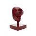 Escultura Máscara Rosto Cego em Cerâmica Vermelho Ocre 25x15 cm - D'Rossi