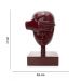 Escultura Máscara Rosto Cego em Cerâmica Vermelho Ocre 25x15 cm - D'Rossi