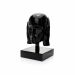 Escultura Máscara Rosto Surdo em Cerâmica Preto 25x15 cm - D'Rossi
