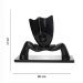 Escultura Máscara com Base Descanso em Cerâmica Preto 23x30 cm - D'Rossi