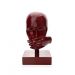 Escultura Mascara Rosto Silêncio em Cerâmica Vermelho Ocre 25x15 cm - D'Rossi
