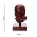 Escultura Mascara Rosto Silêncio em Cerâmica Vermelho Ocre 25x15 cm - D'Rossi